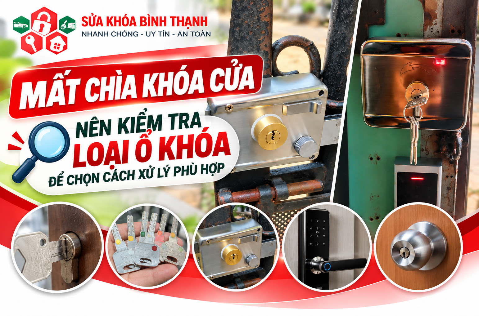 Các loại ổ khóa cửa phổ biến và cách nhận biết